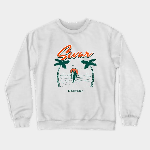 El Salvador, Playa, las Flores, Surf City, El Sunzal, 503, Nayik, Bukele, La Libertad, Salvadorian, Sivar, Punta Roca, SV, El Salvador shirt, Salvadorian Pride, Cipote, Surfing, Camiseta, Designs Crewneck Sweatshirt by Osmin-Laura